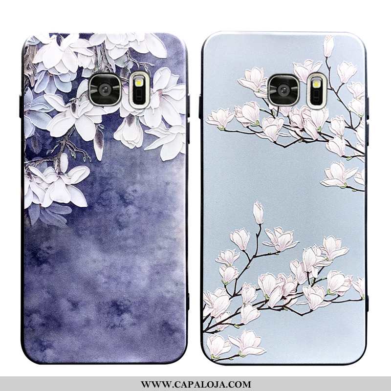 Capas Samsung Galaxy S7 Criativas Malha Cases Antiqueda Azul, Capa Samsung Galaxy S7 Tendencia Onlin