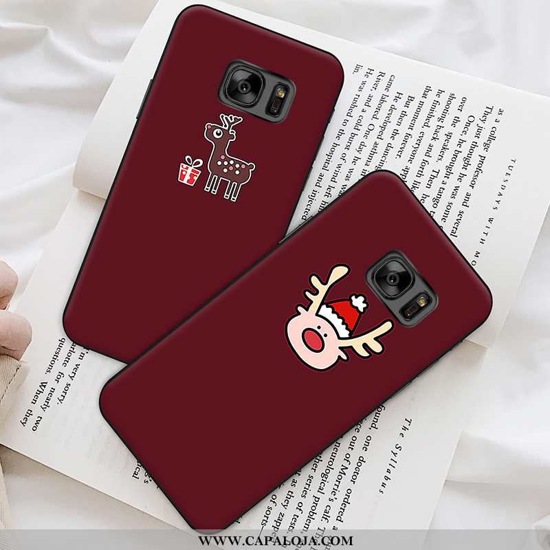 Capas Samsung Galaxy S7 Criativas Personalizado Feminino Soft Bordô, Capa Samsung Galaxy S7 Desenho 