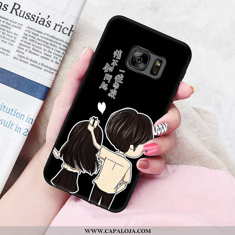 Capas Samsung Galaxy S7 Criativas Personalizado Feminino Soft Bordô, Capa Samsung Galaxy S7 Desenho 