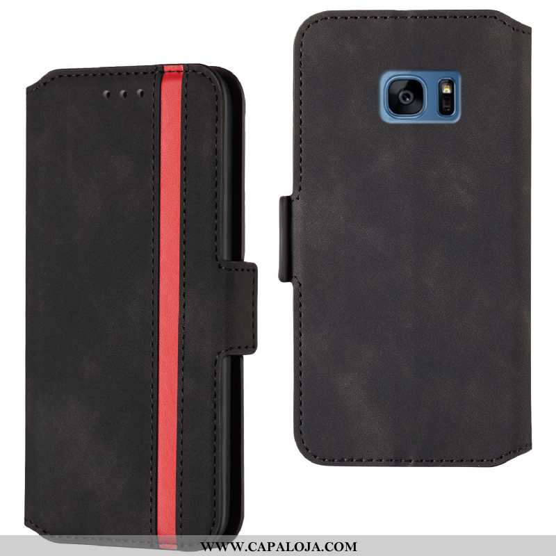 Capas Samsung Galaxy S7 Edge Couro Completa Telemóvel Masculino Castanho, Capa Samsung Galaxy S7 Edg