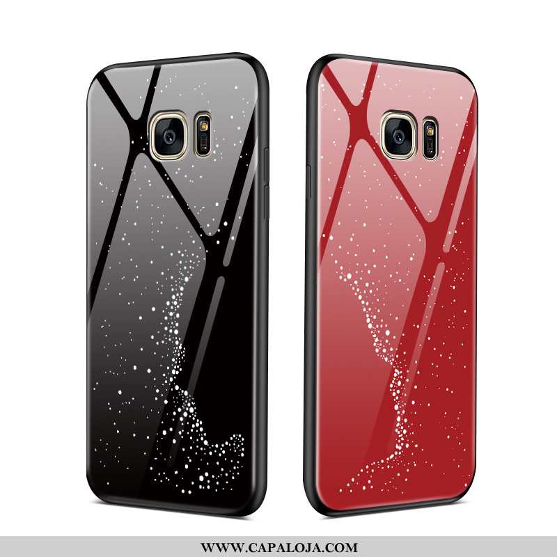 Capas Samsung Galaxy S7 Edge Vidro Cases Desenho Animado Criativas Vermelho, Capa Samsung Galaxy S7 