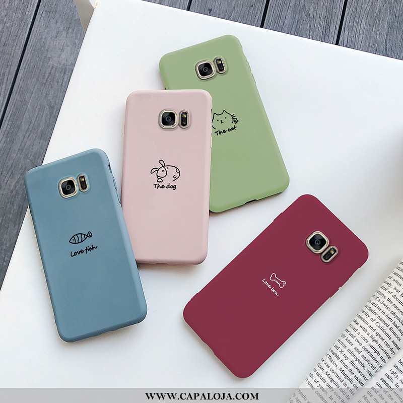 Capas Samsung Galaxy S7 Tendencia Antiqueda Cases Minimalista Vermelho, Capa Samsung Galaxy S7 Soft 