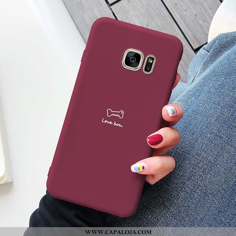 Capas Samsung Galaxy S7 Tendencia Antiqueda Cases Minimalista Vermelho, Capa Samsung Galaxy S7 Soft 