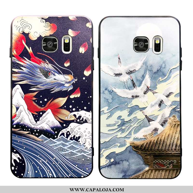 Capas Samsung Galaxy S7 Tendencia Azul Telemóvel Feminino, Capa Samsung Galaxy S7 Soft Promoção