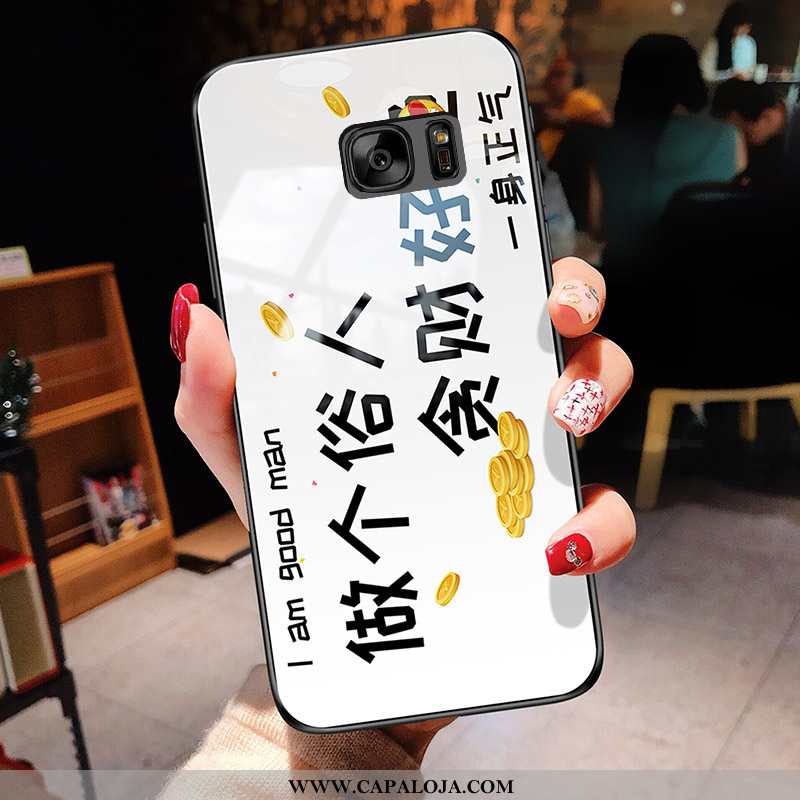 Capas Samsung Galaxy S7 Vidro Masculino Cases Feminino Amarelo, Capa Samsung Galaxy S7 Personalizado