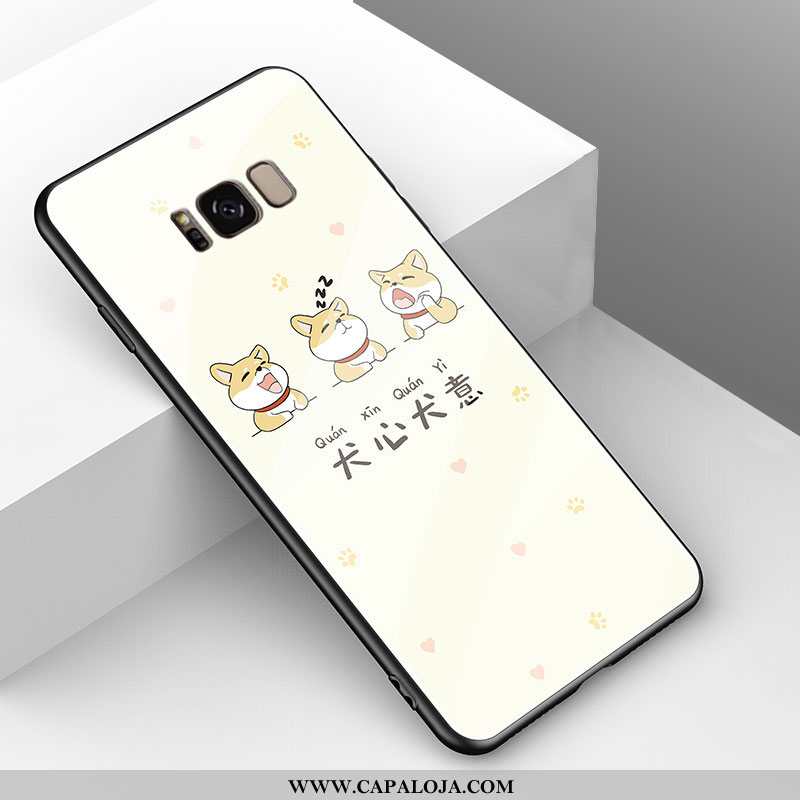 Capas Samsung Galaxy S8+ Bonitos Casal Cases Desenho Animado Amarelo, Capa Samsung Galaxy S8+ Tenden