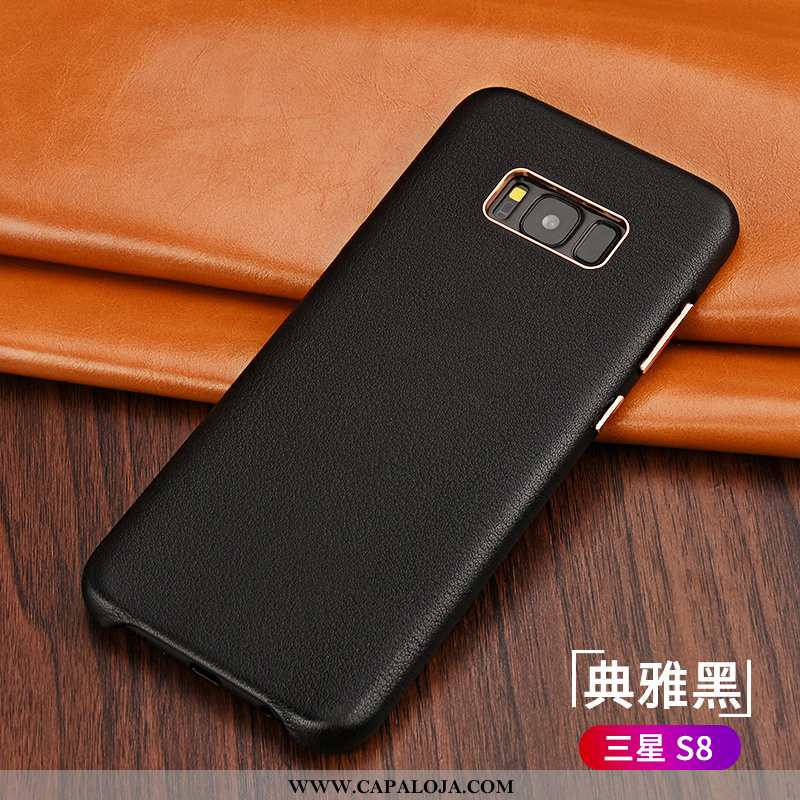 Capas Samsung Galaxy S8 Couro De Grau Business Cases Preto, Capa Samsung Galaxy S8 Tendencia Promoçã