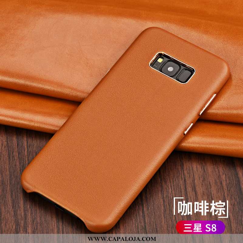 Capas Samsung Galaxy S8 Couro De Grau Business Cases Preto, Capa Samsung Galaxy S8 Tendencia Promoçã