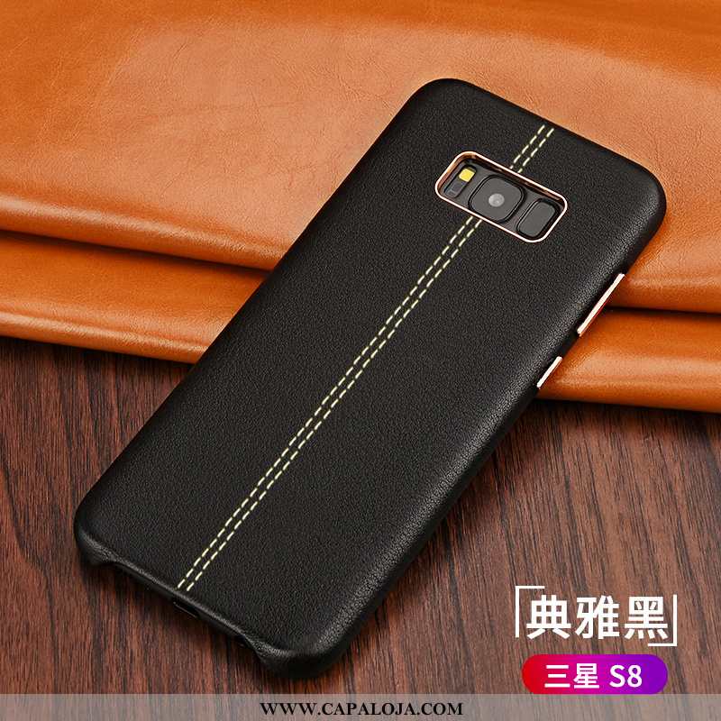 Capas Samsung Galaxy S8 Couro De Grau Business Cases Preto, Capa Samsung Galaxy S8 Tendencia Promoçã