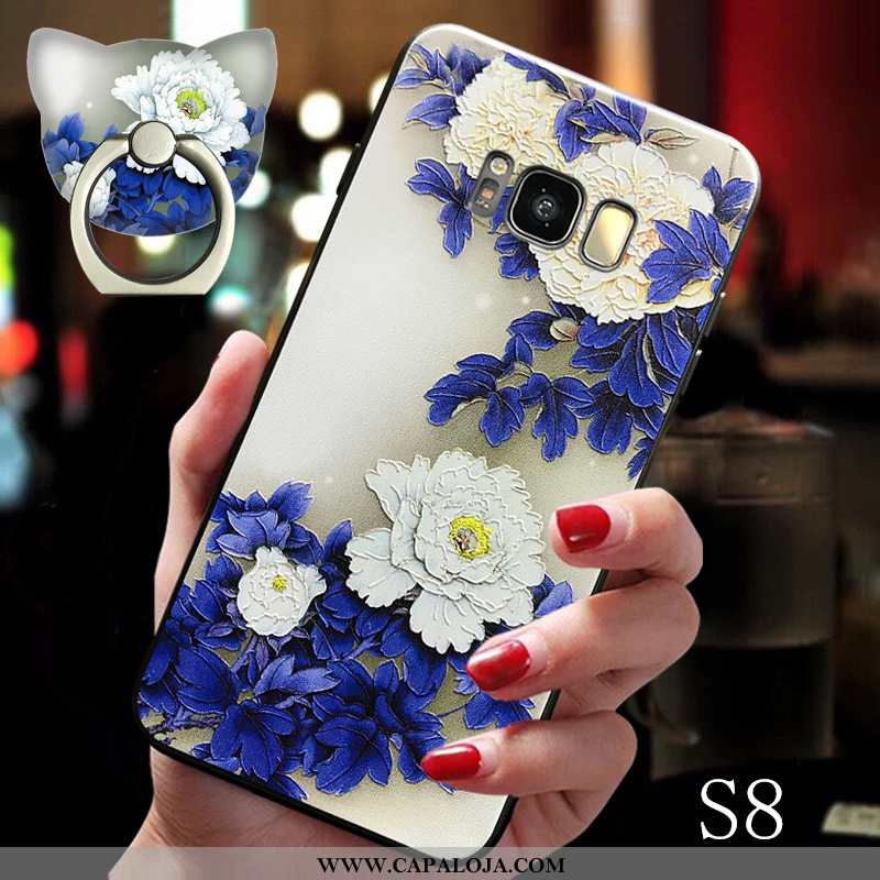 Capas Samsung Galaxy S8 Criativas Cordao Cases Azul, Capa Samsung Galaxy S8 Slim Online