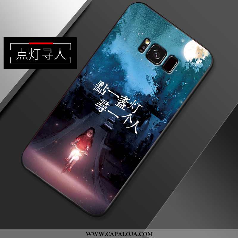 Capas Samsung Galaxy S8+ Criativas Malha Feminino Masculino Azul Escuro, Capa Samsung Galaxy S8+ Sli