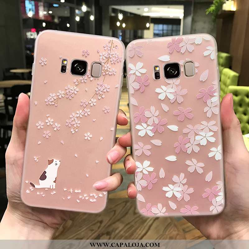 Capas Samsung Galaxy S8 Criativas Vermelha Feminino Fosco Rosa, Capa Samsung Galaxy S8 Slim Online