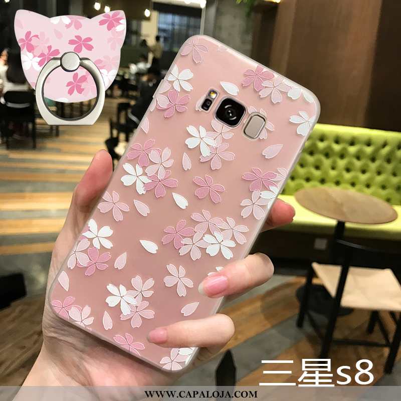 Capas Samsung Galaxy S8 Criativas Vermelha Feminino Fosco Rosa, Capa Samsung Galaxy S8 Slim Online