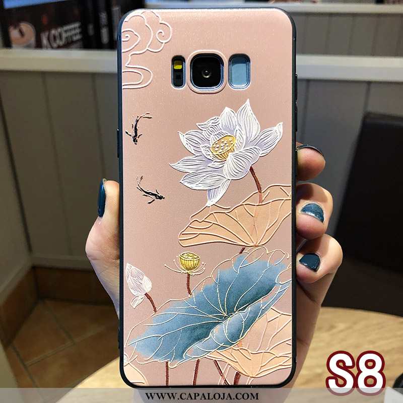 Capas Samsung Galaxy S8 Protetoras Feminino Floral Azul, Capa Samsung Galaxy S8 Cordao Online