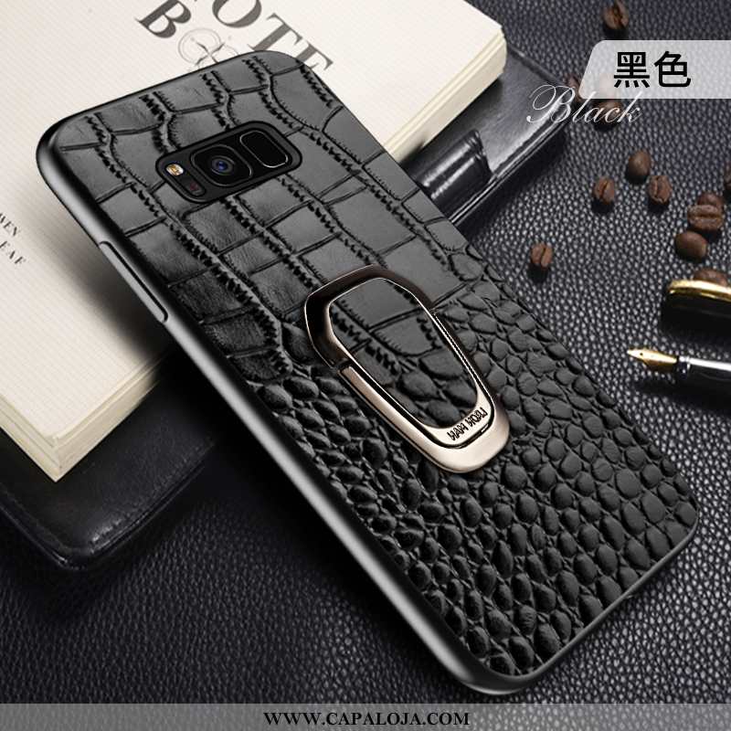 Capas Samsung Galaxy S8 Protetoras Masculino Telemóvel Suporte Preto, Capa Samsung Galaxy S8 Couro L