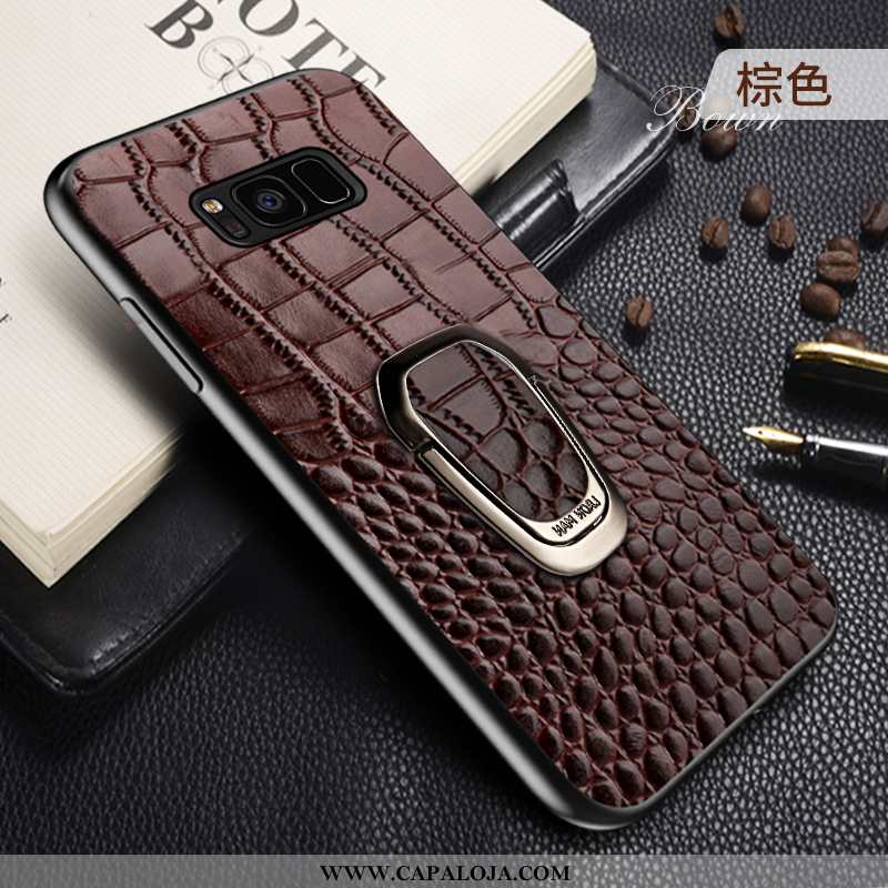 Capas Samsung Galaxy S8 Protetoras Masculino Telemóvel Suporte Preto, Capa Samsung Galaxy S8 Couro L