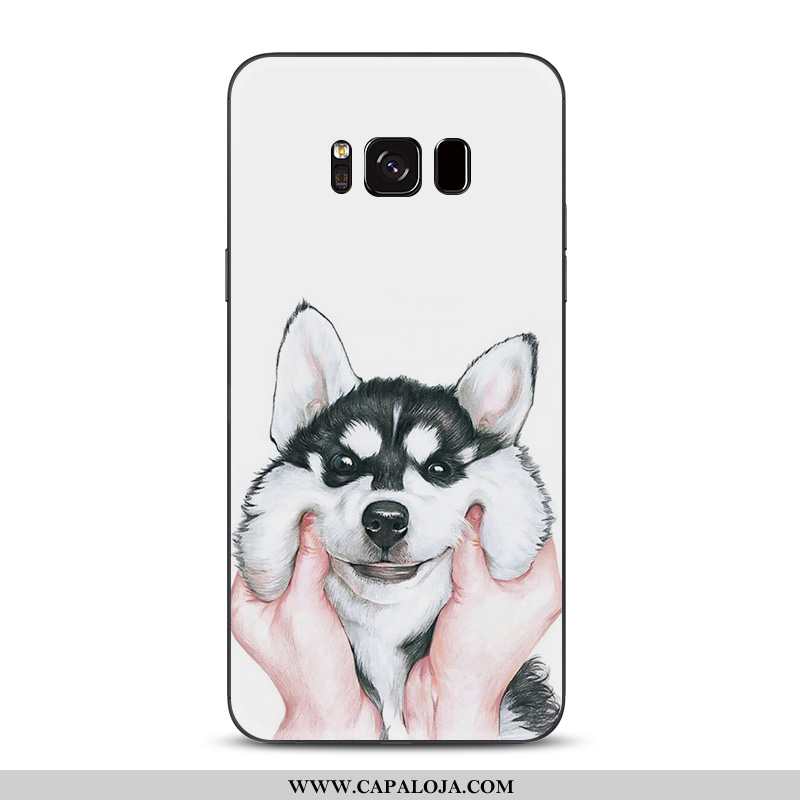 Capas Samsung Galaxy S8 Silicone Feminino Vermelha Animais Cinza, Capa Samsung Galaxy S8 Fofas Promo