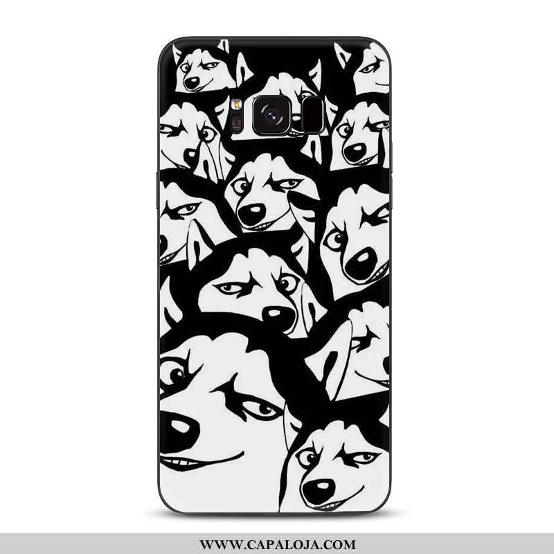 Capas Samsung Galaxy S8 Silicone Feminino Vermelha Animais Cinza, Capa Samsung Galaxy S8 Fofas Promo