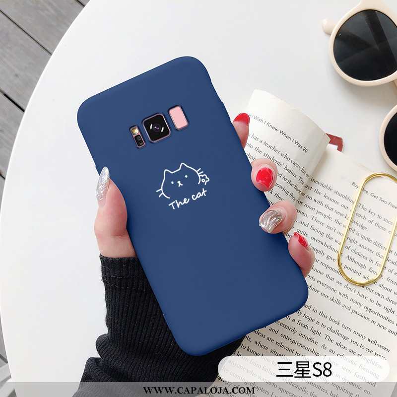 Capas Samsung Galaxy S8 Silicone Fofas Criativas Feminino Azul, Capa Samsung Galaxy S8 Personalizado