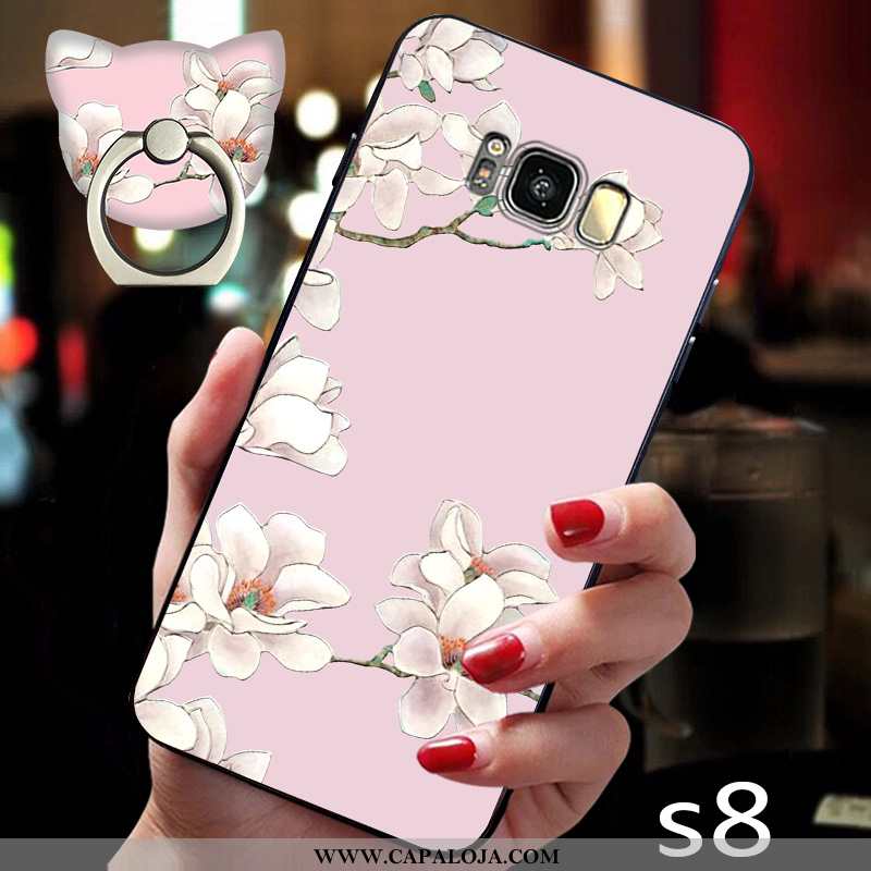 Capas Samsung Galaxy S8 Silicone Frente Midi Grande Rosa, Capa Samsung Galaxy S8 Fosco Online