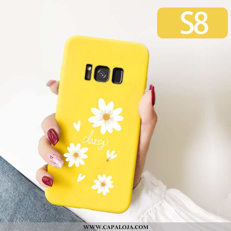 Capas Samsung Galaxy S8 Silicone Personalizada Vermelha Pu Amarelo, Capa Samsung Galaxy S8 Fosco Bar