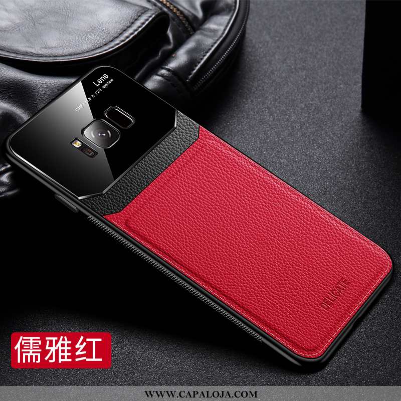 Capas Samsung Galaxy S8 Soft Cases Resistente Vidro Vermelho, Capa Samsung Galaxy S8 Protetoras Bara