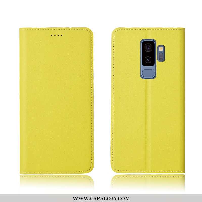 Capas Samsung Galaxy S9+ Couro Antiqueda Protetoras Nova Amarelo, Capa Samsung Galaxy S9+ Soft Promo