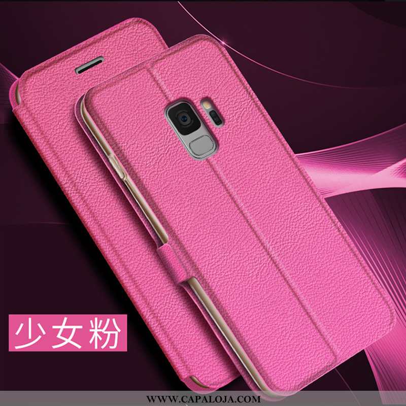 Capas Samsung Galaxy S9 Couro Cases Personalizada Rosa, Capa Samsung Galaxy S9 Protetoras Barato