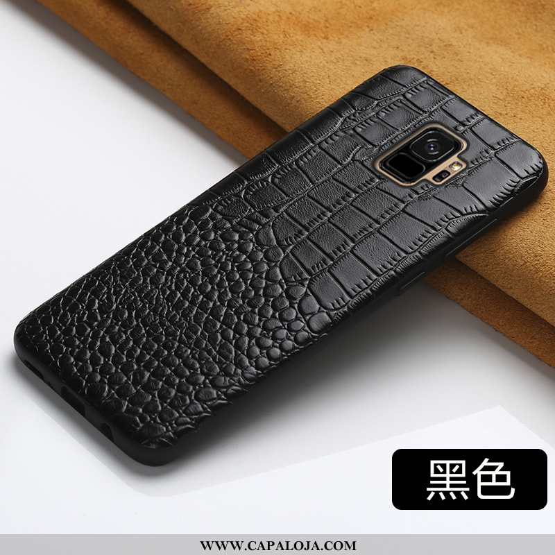 Capas Samsung Galaxy S9 Couro Genuíno Antiqueda Masculino Couro Azul, Capa Samsung Galaxy S9 Slim Ba