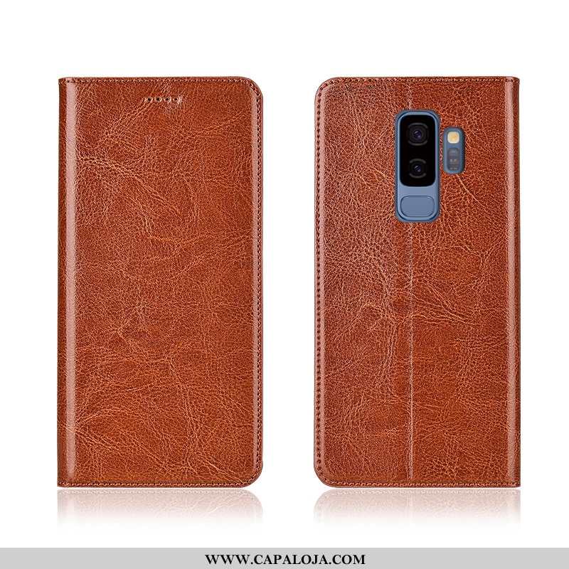 Capas Samsung Galaxy S9+ Couro Genuíno Feminino Nova Caqui, Capa Samsung Galaxy S9+ Couro Comprar