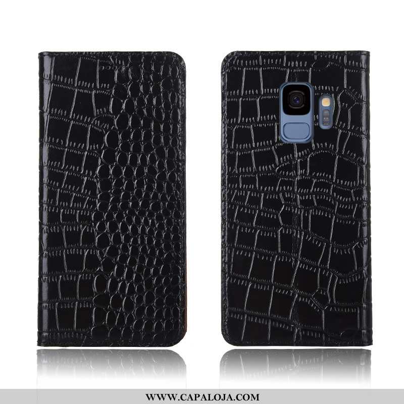 Capas Samsung Galaxy S9 Couro Genuíno Protetoras Completa Masculino Castanho, Capa Samsung Galaxy S9