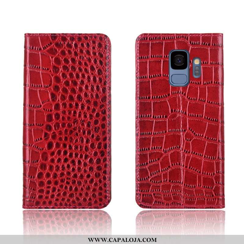 Capas Samsung Galaxy S9 Couro Genuíno Protetoras Completa Masculino Castanho, Capa Samsung Galaxy S9