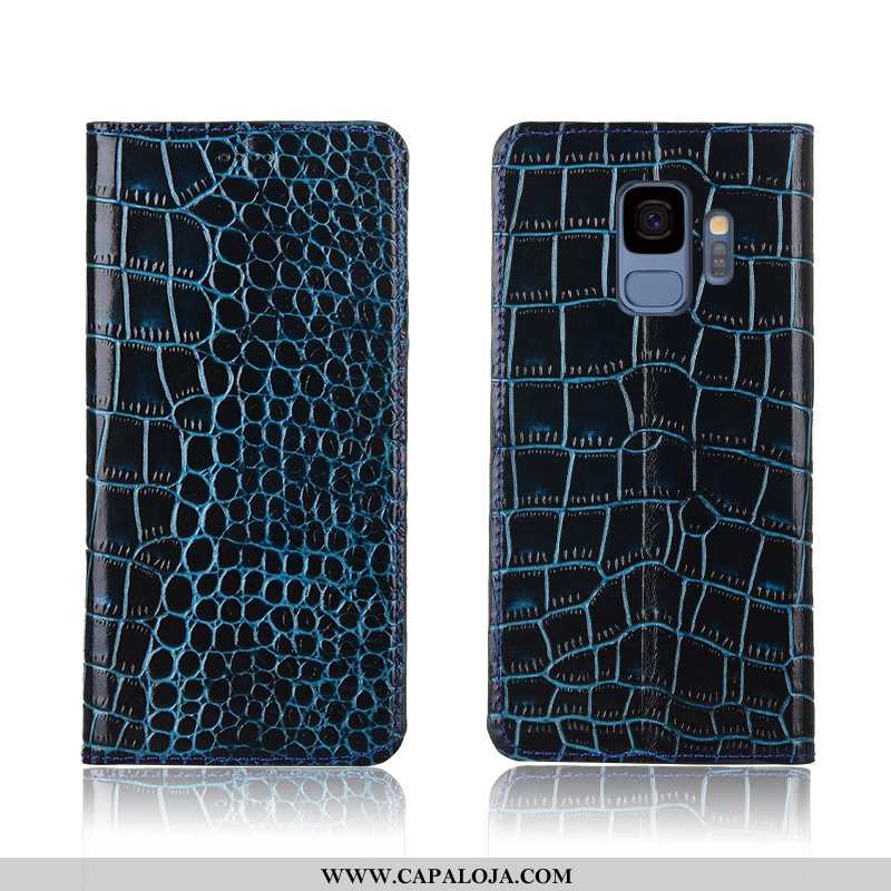 Capas Samsung Galaxy S9 Couro Genuíno Protetoras Completa Masculino Castanho, Capa Samsung Galaxy S9