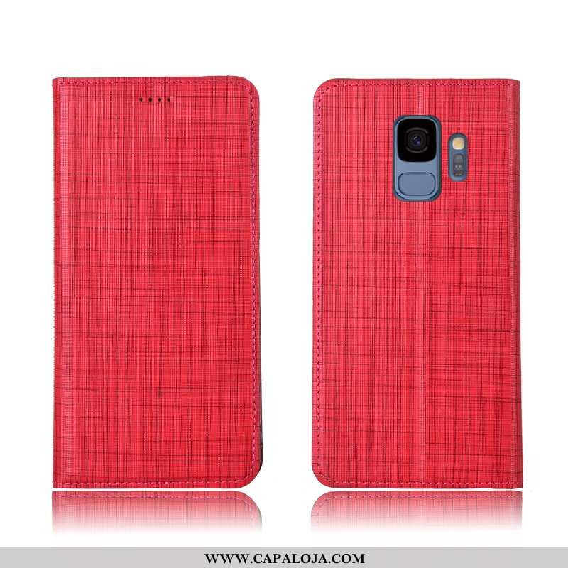 Capas Samsung Galaxy S9 Couro Legitimo Silicone Completa Soft Vermelho, Capa Samsung Galaxy S9 Couro