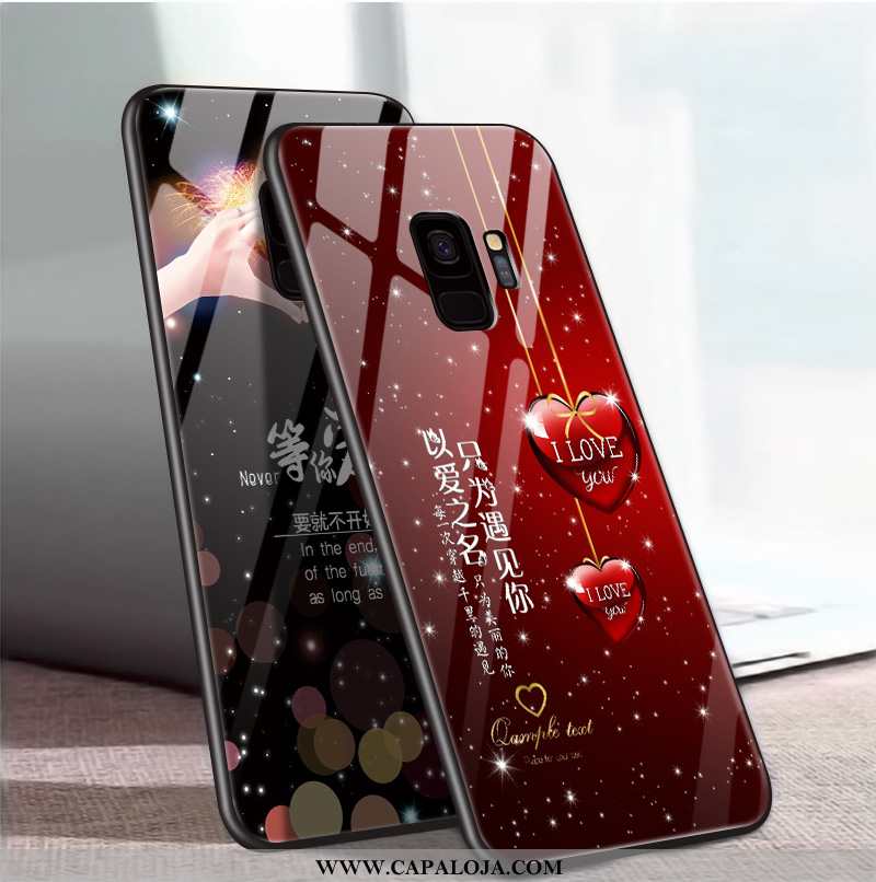 Capas Samsung Galaxy S9 Criativas Frente Protetoras Silicone Vermelho, Capa Samsung Galaxy S9 Slim B