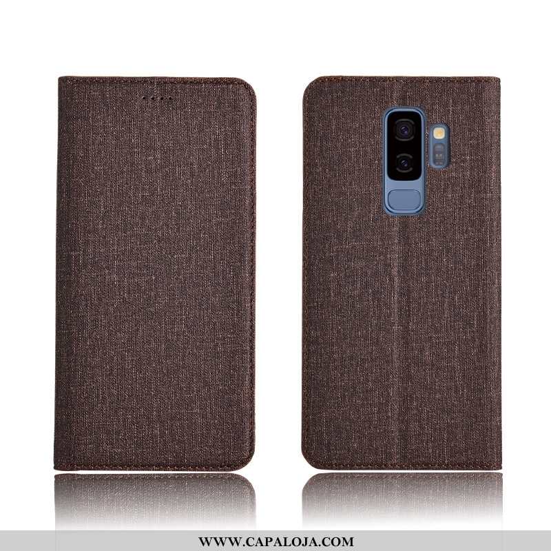 Capas Samsung Galaxy S9+ Linho Completa Nova Azul, Capa Samsung Galaxy S9+ Couro Barato