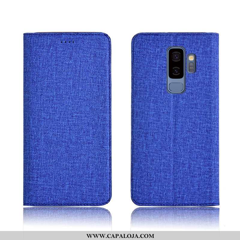 Capas Samsung Galaxy S9+ Linho Completa Nova Azul, Capa Samsung Galaxy S9+ Couro Barato