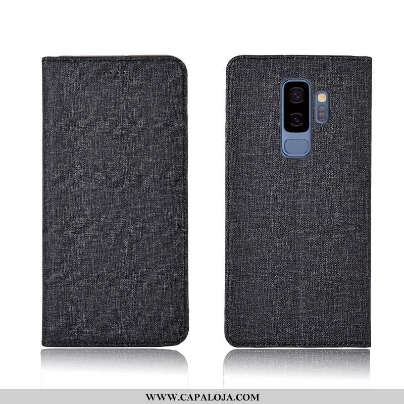 Capas Samsung Galaxy S9+ Linho Completa Nova Azul, Capa Samsung Galaxy S9+ Couro Barato