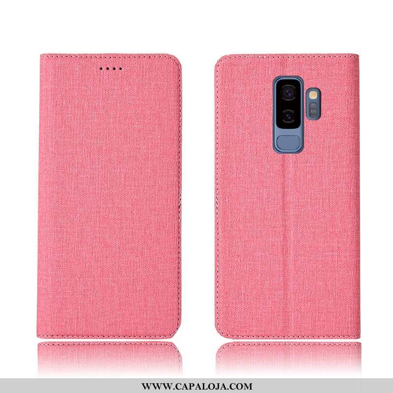 Capas Samsung Galaxy S9+ Linho Completa Nova Azul, Capa Samsung Galaxy S9+ Couro Barato