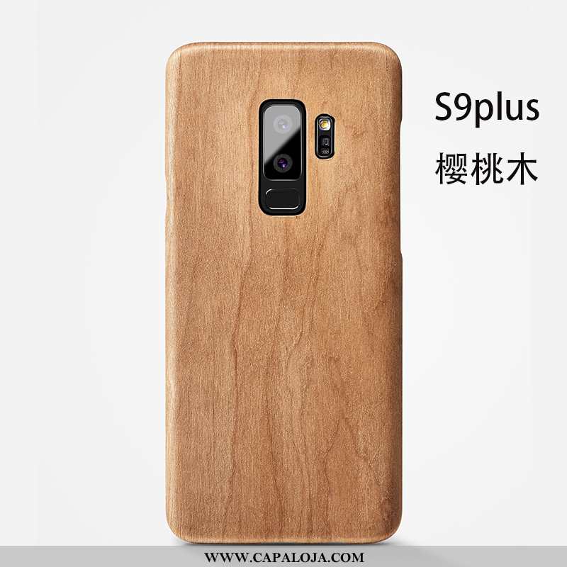 Capas Samsung Galaxy S9+ Slim Super Fosco Telemóvel Castanho, Capa Samsung Galaxy S9+ Madeira Barato