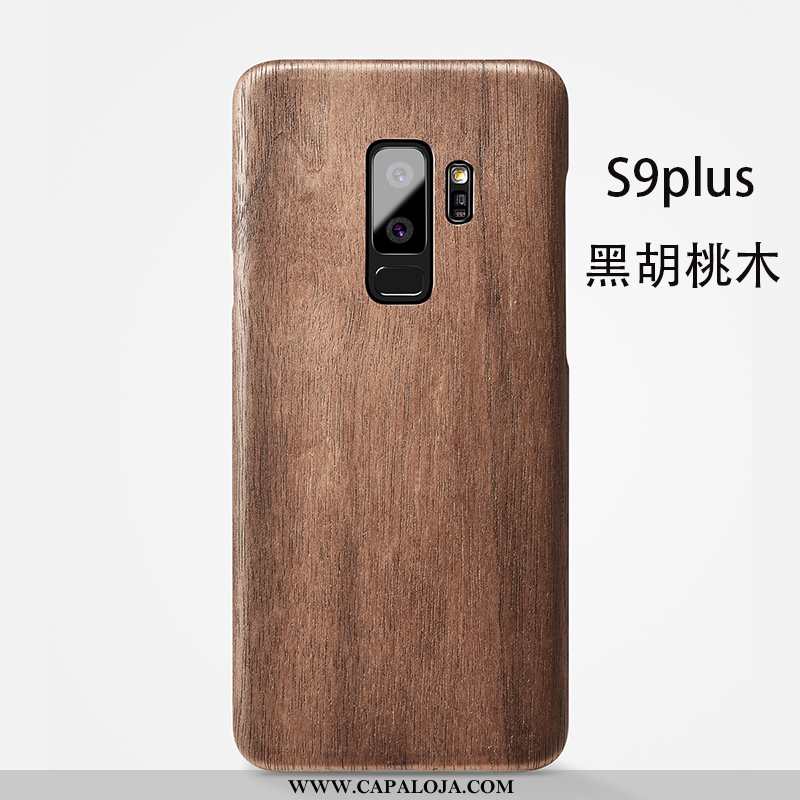 Capas Samsung Galaxy S9+ Slim Super Fosco Telemóvel Castanho, Capa Samsung Galaxy S9+ Madeira Barato