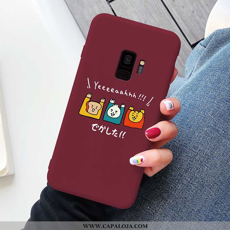 Capas Samsung Galaxy S9 Super Completa Desenho Animado Malha Bordô, Capa Samsung Galaxy S9 Protetora