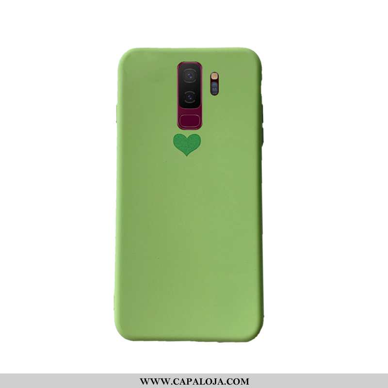 Capas Samsung Galaxy S9+ Tendencia Coração Simples Silicone Laranja, Capa Samsung Galaxy S9+ Soft Ve