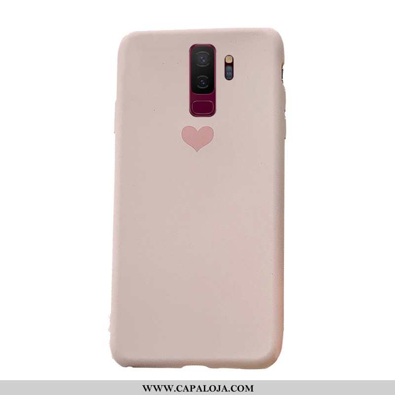 Capas Samsung Galaxy S9+ Tendencia Coração Simples Silicone Laranja, Capa Samsung Galaxy S9+ Soft Ve