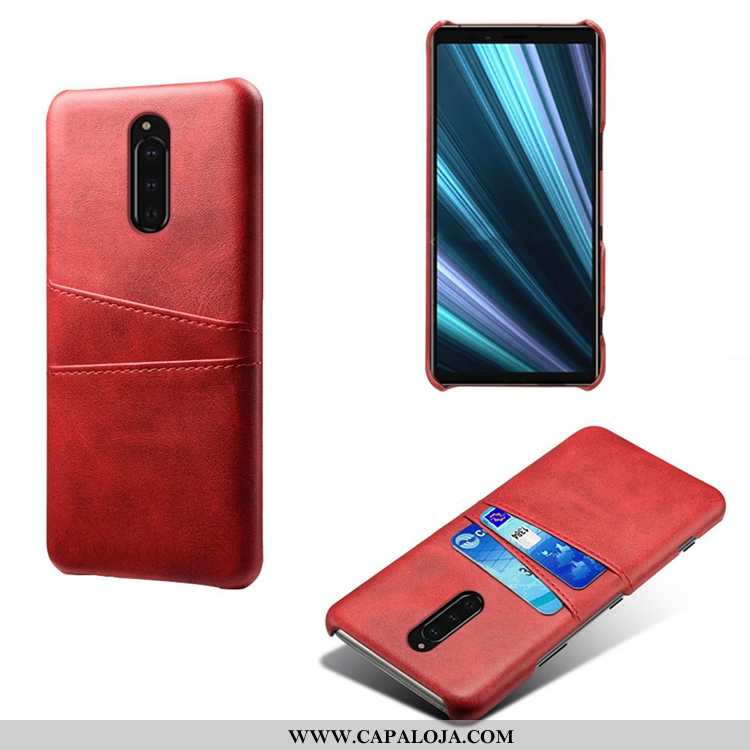 Capas Sony Xperia 1 Couro Antiqueda Vermelha Vaca Vermelho, Capa Sony Xperia 1 Personalizada Baratas