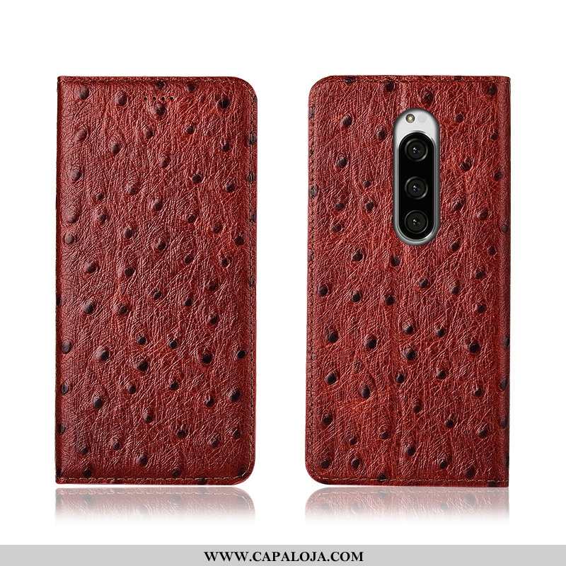 Capas Sony Xperia 1 Fosco Feminino Silicone Cover Castanho, Capa Sony Xperia 1 Couro Legitimo Barato