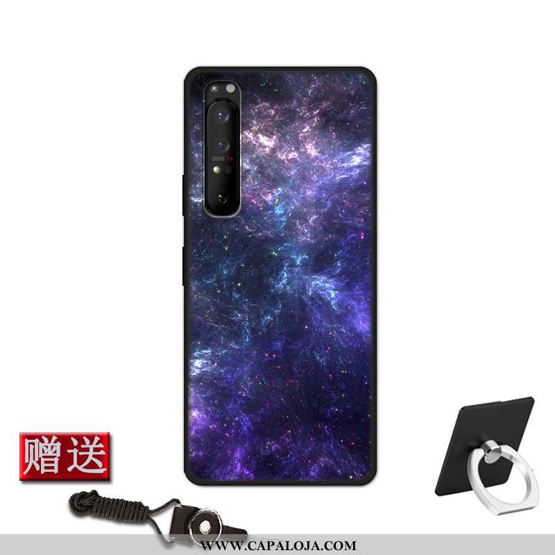 Capas Sony Xperia 1 Ii Soft Original Antiqueda Silicone Azul, Capa Sony Xperia 1 Ii Protetoras Compr