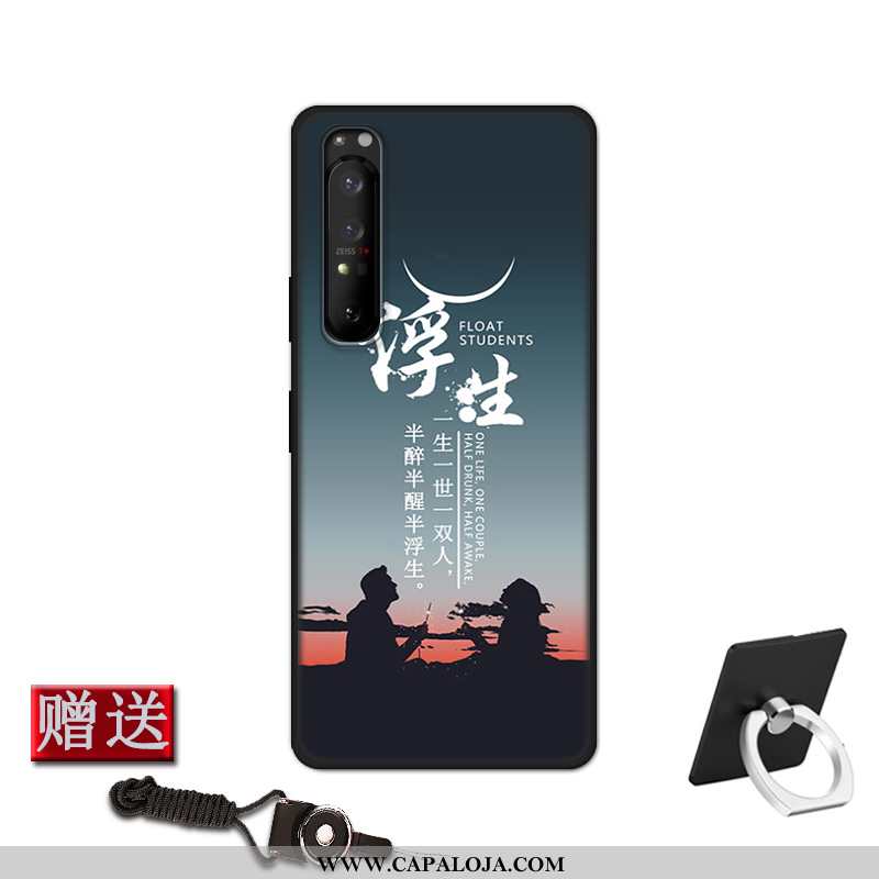 Capas Sony Xperia 1 Ii Soft Original Antiqueda Silicone Azul, Capa Sony Xperia 1 Ii Protetoras Compr