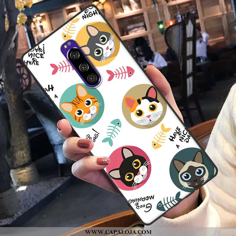 Capas Sony Xperia 1 Protetoras Desenho Animado Telemóvel Rosa, Capa Sony Xperia 1 Silicone Online