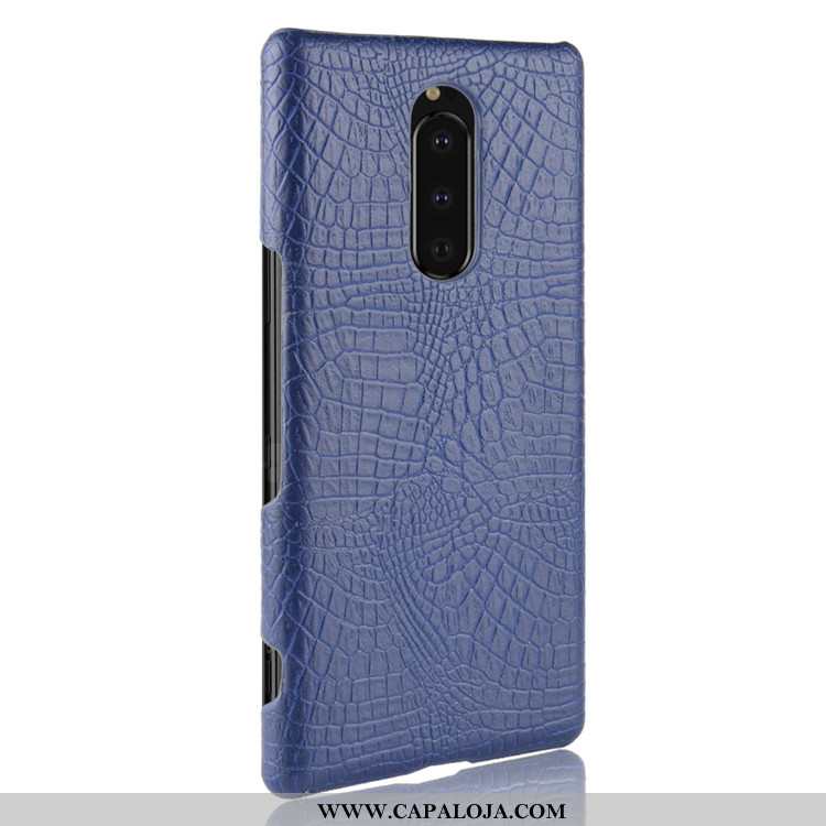 Capas Sony Xperia 1 Protetoras Resistente Tendencia Antiqueda Azul Escuro, Capa Sony Xperia 1 Couro 